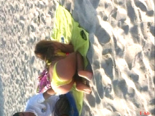 Astounding Greek Juvenile. Yellow Bikini At The Beach Teasing Us