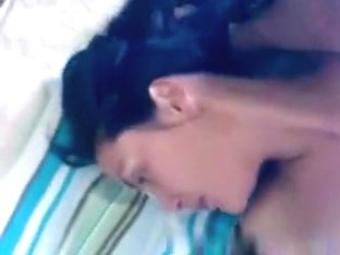 Hairy Guy Stimulates His Latina Gf's Clitoris, While He Fucks Her Missionary POV Style
