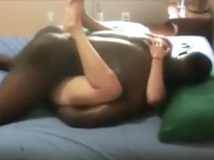 Black Stud Dumps His Load In A White Pussy