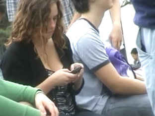 Legal Age Teenager Whore Public Downblouse Astounding Breasts Jiggle At End!