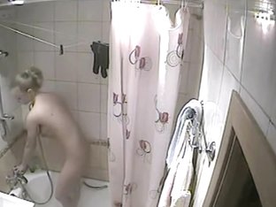 Blonde Cute Guest Spied On Cam In My Shower Room