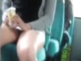 Showing Tits On The Bus