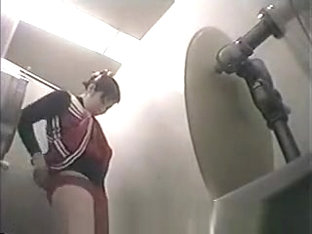 Cheerleader In Toilet 2