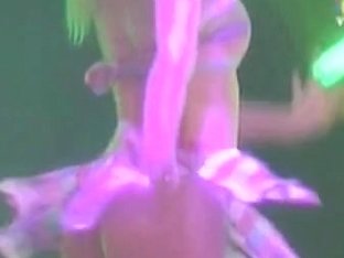 Sultry Babe In Pink Dress Dancing In The Night Club