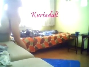 Turkish girl couple has doggystyle and missionary sex on the bed