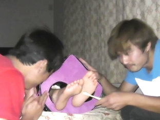 Sleeping Japanese Girl Socks Removal And Tickle