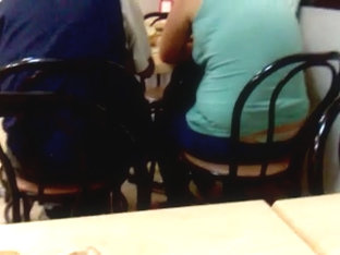 Showing Thong In Restaurant