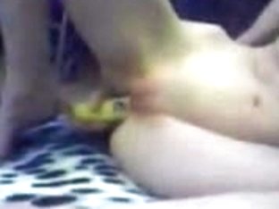 Shoving A Banana Down My Tight Pussy