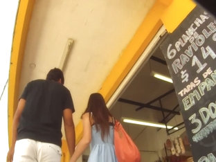 Candid Street Upskirt With Asian Skinny Babe