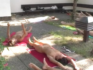 Czech Nude Group Yoga Part 1