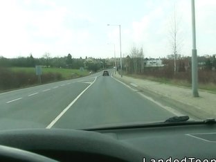 Teen Hitchhiker Bangs In Strangers Car