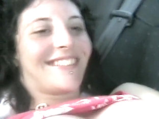 Natural Looking Chick Pounded In A Car