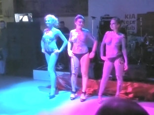 Naked Kia Girls Body Art Show