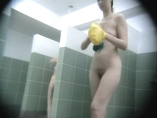 Big Belly Amateur With Sexy Pussy In The Public Shower