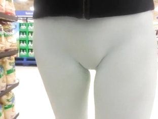 Skintight Spandex Pants On An Amateur Woman