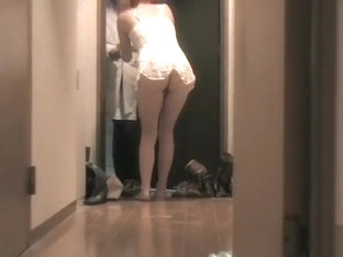 Stunning Lass Walks Around The House In A Flimsy Nightgown