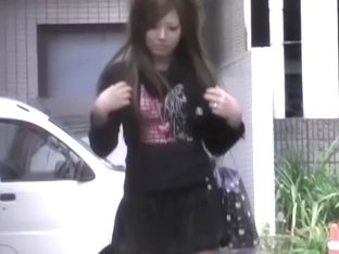 Exotic Sweet Japanese Bitch Is Walking In The Street During Quick Sharking Encounter