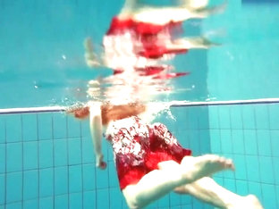 Hot Polish Redhead Swimming In The Pool