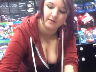 Big Tits Store Worker Cleavage