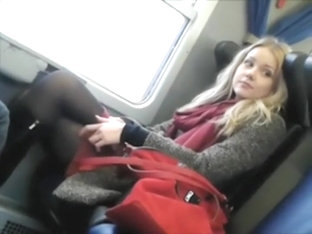 Voyeur Spies A Lovable Girl On The Train