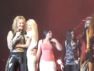 Groupies Dancing And Stripping At A Hair Metal Show