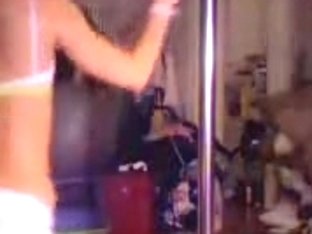 Busty Webcam Babe Dances On A Pole