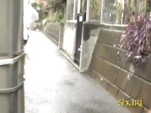 Chubby Japanese Babe Got A Street Sharking In The Rain.