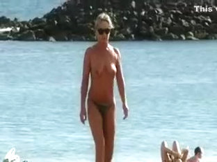 Topless Beach Video Mature Woman Caught On Camera