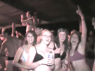 Bunch Of Students Have A Great Time At An Underwear Party