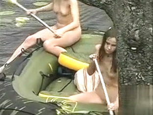 Naked Teens Go Boating On The Lake
