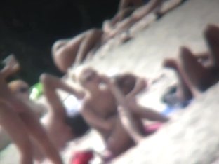 Nudist Beach Has Lots Of Sexy Naked Bitches Relaxing