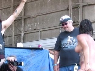 Fresh Real Women Competing In Biker Rally Wet Tshirt Contest