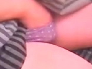 Girl Slid Hand Up The Skirt For Hidden Spy Cam Masturbation