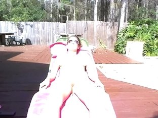 Webcam Halloween Costumes Outdoor Sunbathing