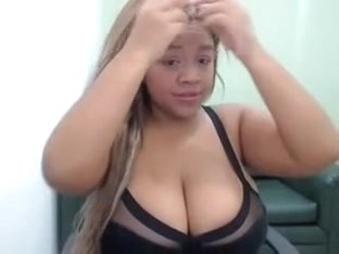 Chubby Dumb Girl With Saggy Tits Chatting On Webcam