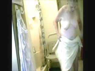 My 74years Old Granny Caught Nude After Shower. Hidden Cam