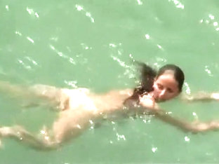 Incredible Naked Girl Takes A Swim