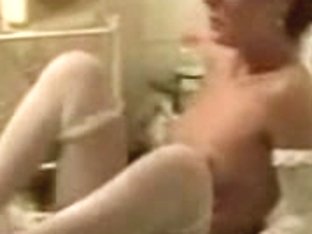 Adorable Brunette In White Stockings Was Hardly Fucked In Bath