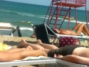 Voyeur On The Beach Topless Cuties Filmed
