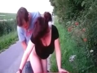 Dilettante Pair Fucking On Side Of A Public Road