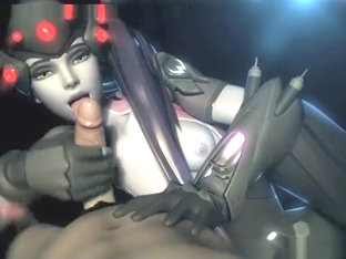 Hot Game Action With Widowmaker From Overwatch