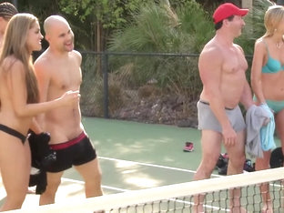 Trish And Jp Play Tennis With Other Couples