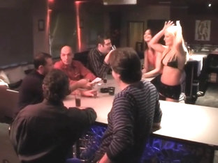 Blonde Pub Bartender Organizes An Orgy With Her Customers