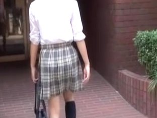 Elegant Small Schoolgirl Flashes Her Tits During Wicked Sharking Attack