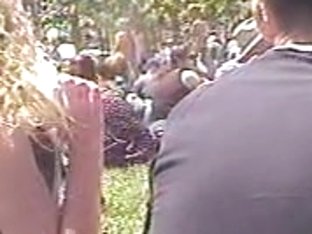 Nice Tits Caught On A Public Lawn