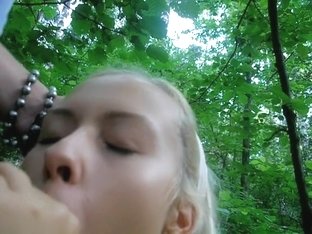 Doing A Blowjob In The Forest