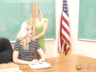 Blonde Teacher And Student Fuck Hard In Class