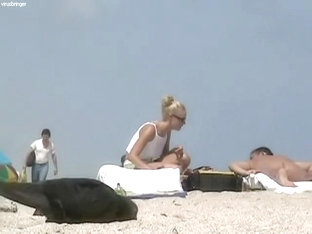 Sexy Blondie Relaxing On The Nudist Beach While I.m Spying With My Cam