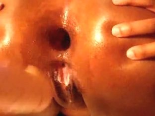 Ebony Spreads Her Butt Cheeks To Be Pierced Anally By A Sex Toy