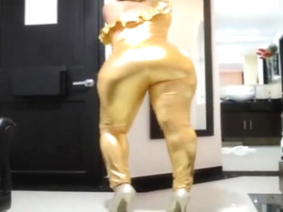 Milf Big Ass Gold Bodysuit